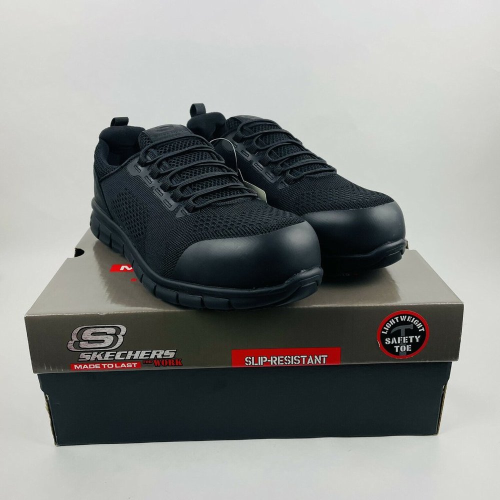 Men's Skechers Synergy Omat Alloy Toe Work Shoe